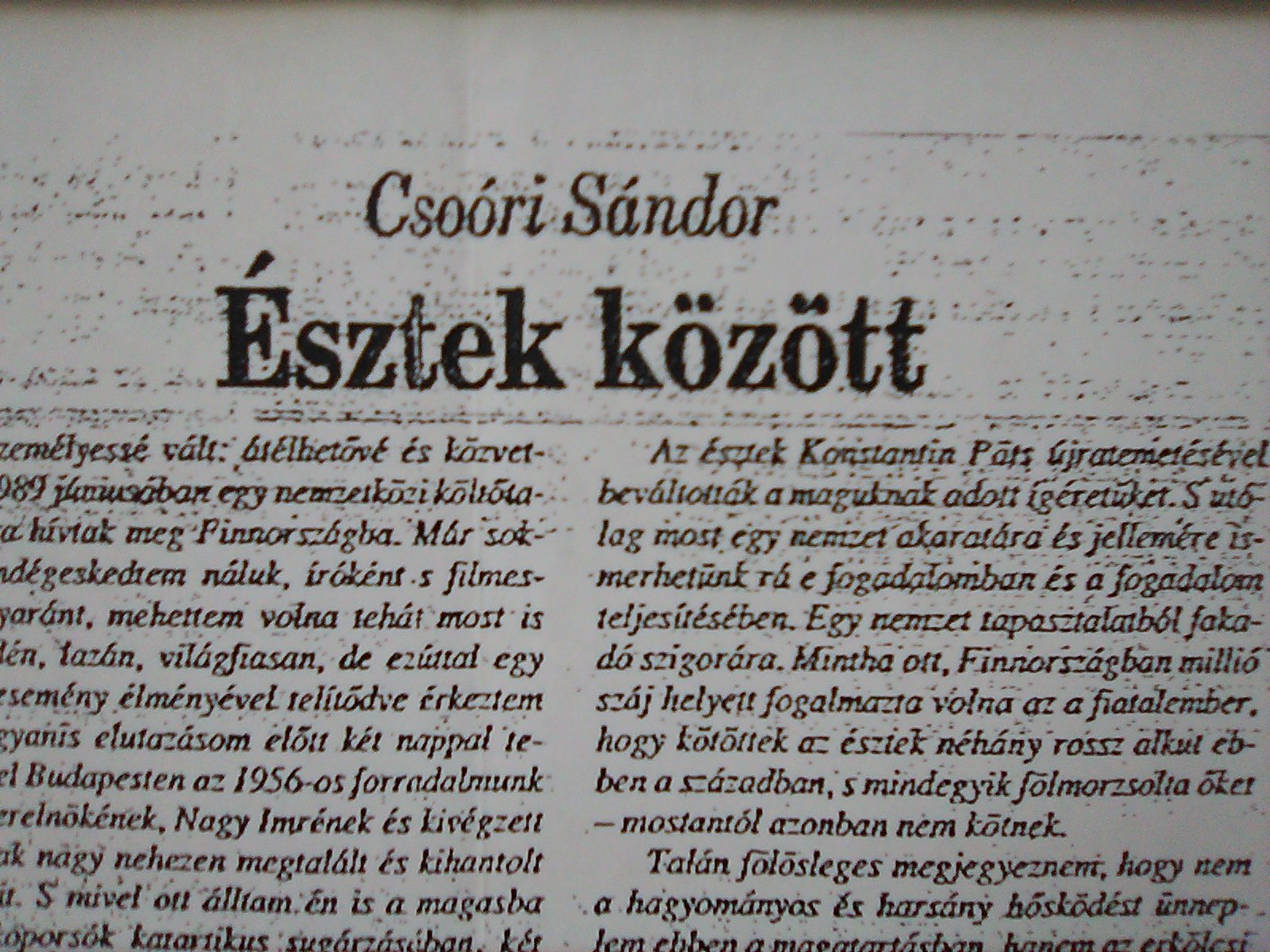 Nyelvében él a nemzet. Az észt nemzet is