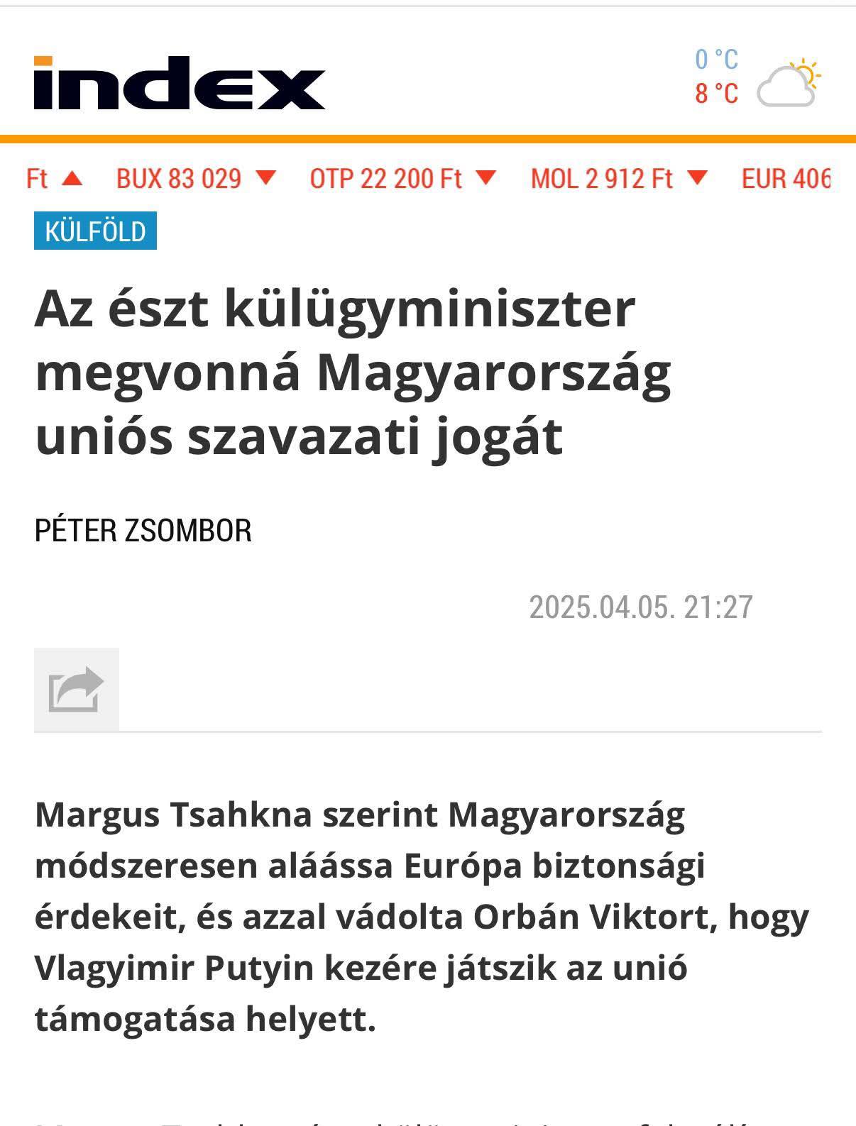 Nyílt válaszom Szijjártó Péter magyar külügyminiszterhez az észt külügyminiszter legutóbbi magyarellenes kirohanásának az ügyében