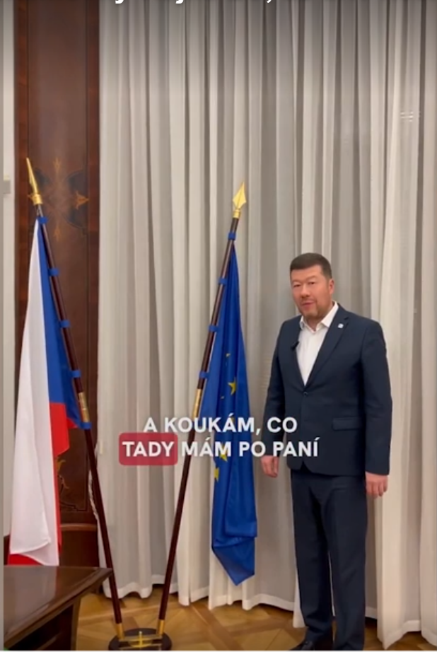 Tšehhi parlamendijuht eemaldas oma tööruumist Euroopa Liidu lipu