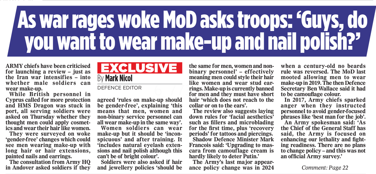 Suurbritannias arutletakse meessõjaväelaste küünelakkimisõiguse üle