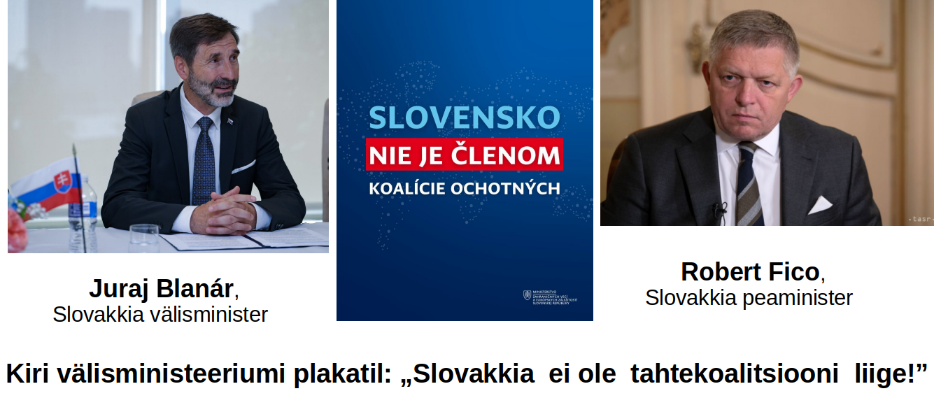 Slovakkia peaminister: Slovakkia ei ole Ukraina tahtekoalitsiooni liige!